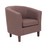 BOGA Πολυθρόνα Σαλονιού Καθιστικού, Ύφασμα Καφέ 75x73x74cm - Image 7