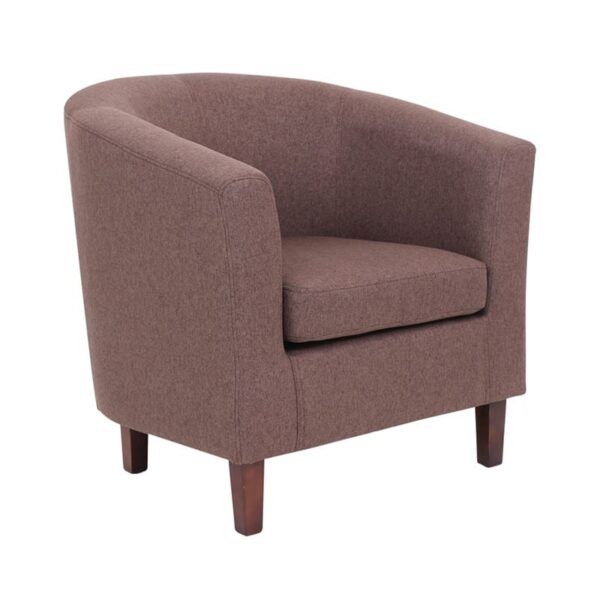BOGA Πολυθρόνα Σαλονιού Καθιστικού, Ύφασμα Καφέ 75x73x74cm - Image 7