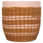 ΒΟΗΘΗΤΙΚΟ ΤΡΑΠΕΖΙ VILHENA HM18166 FIBER CEMENT ΡΟΖ-RATTAN ΦΥΣΙΚΟ Φ44.5x45Υεκ. - Image 3