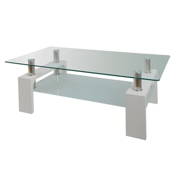 CAMERON Τραπεζάκι Σαλονιού Καθιστικού, Απόχρωση Άσπρο 110x60x45cm - Image 3