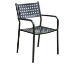 CAPRICE Πολυθρόνα Στοιβαζόμενη, Μέταλλο Βαφή Μαύρο 54x51x84cm - Image 4