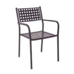 CAPRICE Πολυθρόνα Στοιβαζόμενη, Μέταλλο Βαφή Sand Brown 54x51x84cm - Image 4