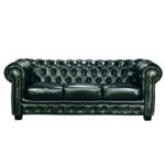 CHESTERFIELD Birmingham Kαναπές 3Θέσιος Σαλονιού Καθιστικού,Δέρμα Antique Green 201x92x74cm - Image 4