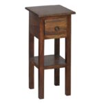 CLASSIC Stand - Τραπεζάκι Βοηθητικό H.55cm - 1 Συρτάρι, Ξύλο Sheesham Καρυδί 25x25 H.55cm - Image 3