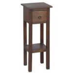 CLASSIC Stand - Τραπεζάκι Βοηθητικό H.65cm - 1 Συρτάρι, Ξύλο Sheesham Καρυδί 25x25 H.65cm - Image 5