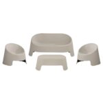 COLT Set Κήπου Καθιστικό: Τραπεζάκι + Καναπέ 2θέσιο + 2 Καρέκλες, PP-UV Γκρι Table + Sofa 2Seat + 2 Chairs - Image 3