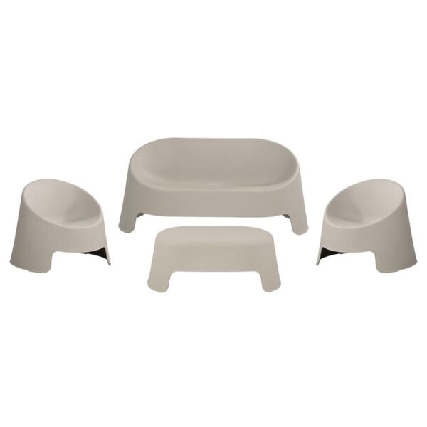 COLT Set Κήπου Καθιστικό: Τραπεζάκι + Καναπέ 2θέσιο + 2 Καρέκλες, PP-UV Γκρι Table + Sofa 2Seat + 2 Chairs - Image 3