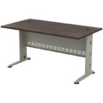 COMPACT Γραφείο Απόχρωση Γκρι - Σκούρο Καρυδί 150x80x75cm - Image 3