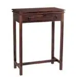 CONSOLE Κονσόλα 1 Συρτάρι Ξύλο Sheesham Καρυδί 60x34x80cm - Image 5