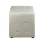 CONY Σκαμπό Βοηθητικό, Pu  Εκρού 37x37x42cm - Image 4