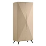 CRONOS  Ντουλάπα Δίφυλλη, Απόχρωση Φυσικό 80x60x195cm - Image 3