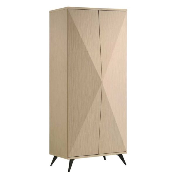 CRONOS  Ντουλάπα Δίφυλλη, Απόχρωση Φυσικό 80x60x195cm - Image 3