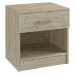 LIFE-W Κομοδίνο με 1 Συρτάρι, Απόχρωση Sonoma 45x35x47cm