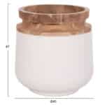 ΔΙΑΚΟΣΜΗΤΙΚΑ ΒΑΖΑ ΔΑΠΕΔΟΥ 2ΤΜΧ LINTER HM21140.02 FIBER CEMENT ΛΕΥΚΟ-ΞΥΛΟ ΤΕΑΚ 47Υ & 60Υεκ - Image 2