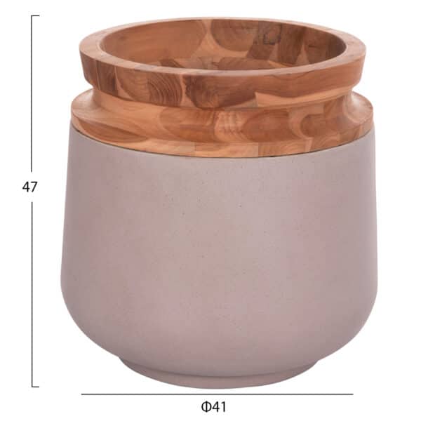 ΔΙΑΚΟΣΜΗΤΙΚΑ ΒΑΖΑ ΔΑΠΕΔΟΥ 2ΤΜΧ LINTER HM21140.04 FIBER CEMENT TAUPE-ΞΥΛΟ ΤΕΑΚ 47Υ & 60Υεκ - Image 2