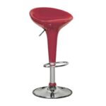 DISCO Σκαμπό BAR, Βάση Χρώμιο, ABS Κόκκινο, Ύψος Ρυθμιζόμενο, Περιστρεφόμενο 44x40x71/92cm - Image 7