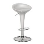 DISCO Σκαμπό BAR, Βάση Χρώμιο, ABS Silver, Ύψος Ρυθμιζόμενο, Περιστρεφόμενο 44x40x71/92cm - Image 7