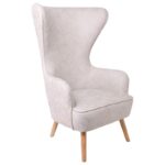 DOVELA Πολυθρόνα - Μπερζέρα Ύφασμα Εκρού 77x82x120cm - Image 7