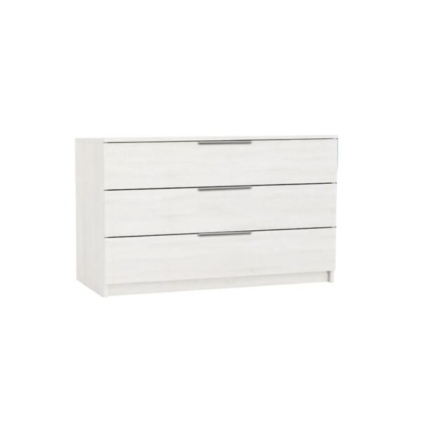 DRAWER Συρταριέρα με 3 Συρτάρια, Απόχρωση Άσπρο 80x40x64cm - Image 3