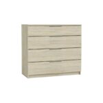 DRAWER Συρταριέρα με 4 Συρτάρια, Απόχρωση Sonoma 80x40x83cm - Image 3