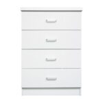DRAWER Συρταριέρα με 4 Συρτάρια, Απόχρωση Άσπρο 60x40x80cm - Image 3