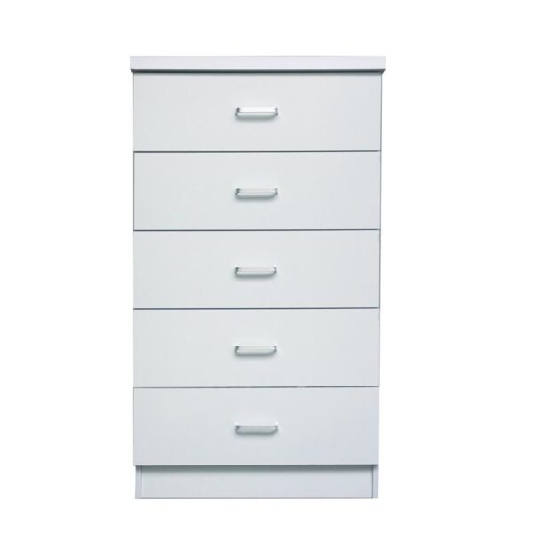 DRAWER Συρταριέρα με 5 Συρτάρια, Απόχρωση Άσπρο 60x40x97cm - Image 3