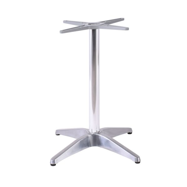 FACTORY Βάση Τραπεζιού Αλουμίνιο Απόχρωση Shiny Silver (2,35kg) 66x66cm H.69cm - Image 4