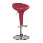 DISCO Σκαμπό BAR, Βάση Χρώμιο, ABS Κόκκινο, Ύψος Ρυθμιζόμενο, Περιστρεφόμενο 44x40x71/92cm - Image 8