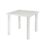 NETTUNO Τραπέζι Dining Κήπου- Βεράντας, PP Άσπρο 80x80x72cm - Image 5
