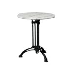 EKO Τραπέζι Τρίνυχο Μαντέμι, Μάρμαρο Φ60  H.74cm - Image 6