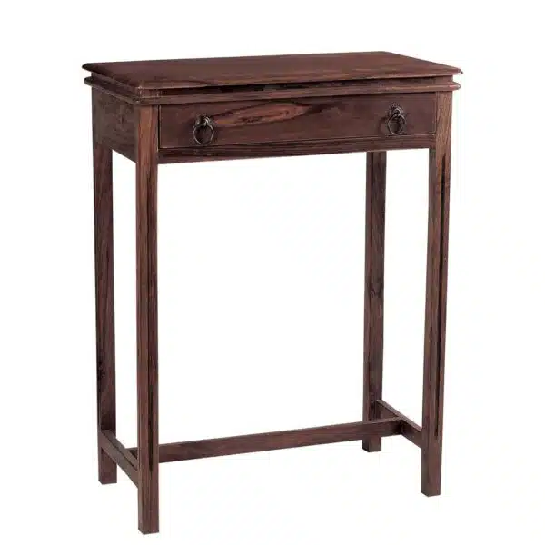 CONSOLE Κονσόλα 1 Συρτάρι Ξύλο Sheesham Καρυδί 60x34x80cm - Image 6