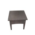 FLORIDA Βοηθ.Τραπεζάκι Wicker Καφέ 63x63x56cm - Image 4