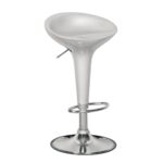 DISCO Σκαμπό BAR, Βάση Χρώμιο, ABS Silver, Ύψος Ρυθμιζόμενο, Περιστρεφόμενο 44x40x71/92cm - Image 5