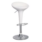 DISCO Σκαμπό BAR, Βάση Χρώμιο, ABS Άσπρο,Ρυθμιζόμενο Ύψος Περιστρεφόμενο 44x40x71/92cm - Image 5