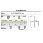 DINO Καρέκλα Τραπεζαρίας Κουζίνας, Μέταλλο Χρώμιο Σκούρο Καρυδί, PVC Καφέ 42x51x90cm - Image 9