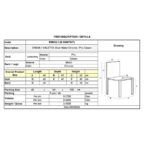 VALETTA Καρέκλα Τραπεζαρίας Κουζίνας Μέταλλο Χρώμιο, PVC Εκρού 40x47x81cm - Image 6