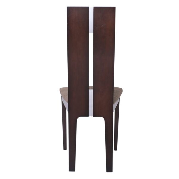 MILENO Καρέκλα Οξιά Καρυδί Burn Beech Ύφασμα Καφέ 46x47x103cm - Image 10