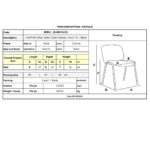 CAMPUS Καρέκλα Επισκέπτη Γραφείου, Στοιβαζόμενη Χρώμιο Μέταλλο, Hard PVC Μαύρο 51x52x78cm - Image 10