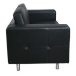 ALAMO Καναπές Σαλονιού Καθιστικού 2Θέσιος - PU Μαύρο 145x85x82cm - Image 10