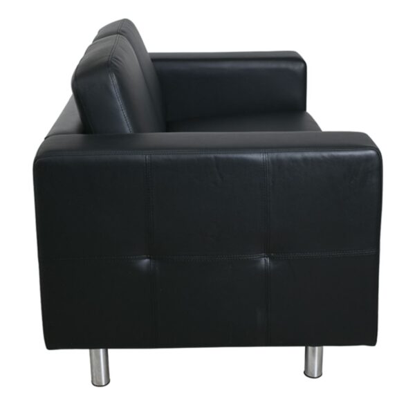 ALAMO Καναπές Σαλονιού Καθιστικού 2Θέσιος - PU Μαύρο 145x85x82cm - Image 10