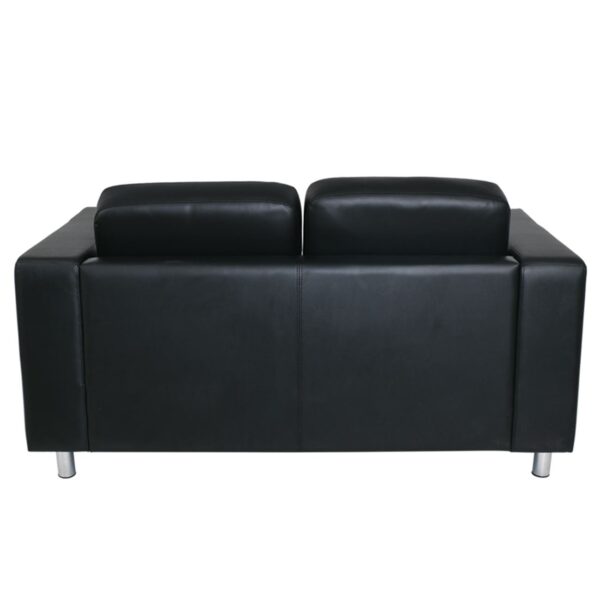 ALAMO Καναπές Σαλονιού Καθιστικού 2Θέσιος - PU Μαύρο 145x85x82cm - Image 11