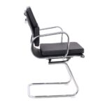 BF4800V Πολυθρόνα Γραφείου Επισκέπτη, Μέταλλο Χρώμιο, PU Μαύρο 55x63x92cm - Image 11