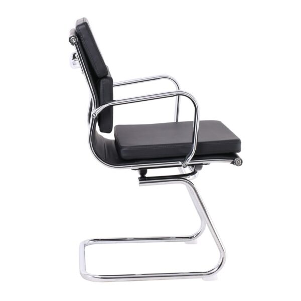BF4800V Πολυθρόνα Γραφείου Επισκέπτη, Μέταλλο Χρώμιο, PU Μαύρο 55x63x92cm - Image 11