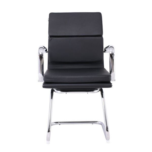 BF4800V Πολυθρόνα Γραφείου Επισκέπτη, Μέταλλο Χρώμιο, PU Μαύρο 55x63x92cm - Image 13