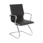 BF4400V Πολυθρόνα Επισκέπτη Μέταλλο Χρώμιο - PU Μαύρο 57x62x90cm - Image 4