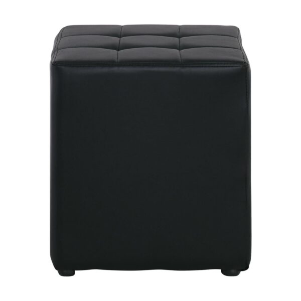 CONY Σκαμπό Βοηθητικό, PU Μαύρο 37x37x42cm - Image 7