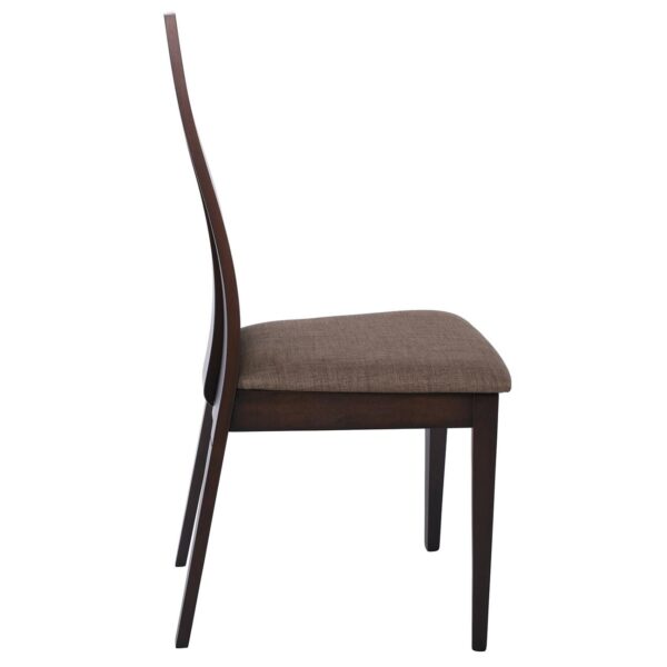 SAMBER Καρέκλα, Οξιά Καρυδί Burn Beech, Ύφασμα Καφέ 50x57x101cm - Image 9