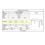 ART Τραπέζι Τραπεζαρίας Κουζίνας, Άσπρο MDF, Πόδια Οξιά Φυσικό 120x80x73cm - Image 8