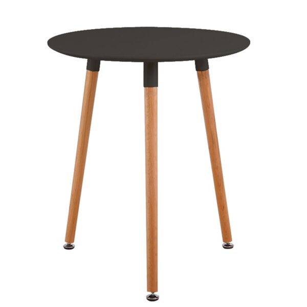 ART Τραπέζι Οξιά Φυσικό, MDF  Μαύρο Φ60 H.70cm - Image 5