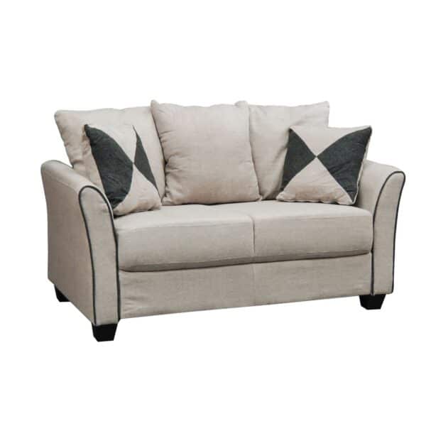 ASHLEY Καναπές Σαλονιού - Καθιστικού 2Θέσιος, Ύφασμα Μπεζ 142x80x88cm - Image 5